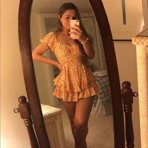 Hello Molly orange romper